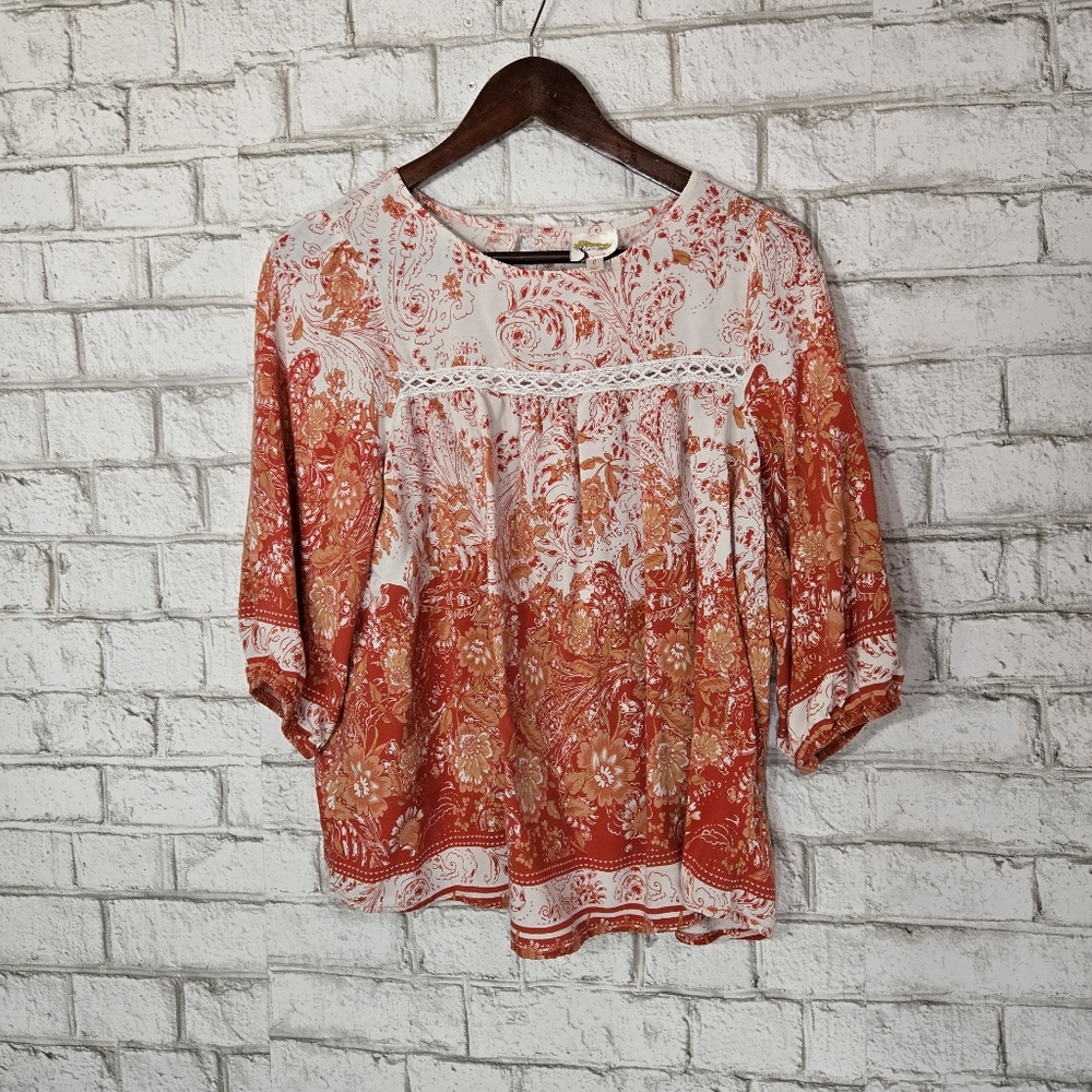 Anthropologie Fig & Flower long sleeve top